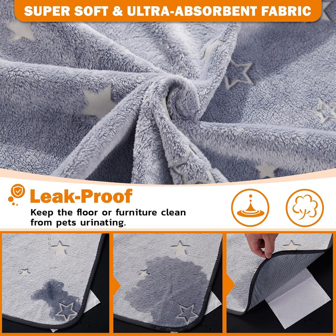 LOOBANI 31 x 36 Washable Pee Pads for Dogs 2 Packs for Playpen