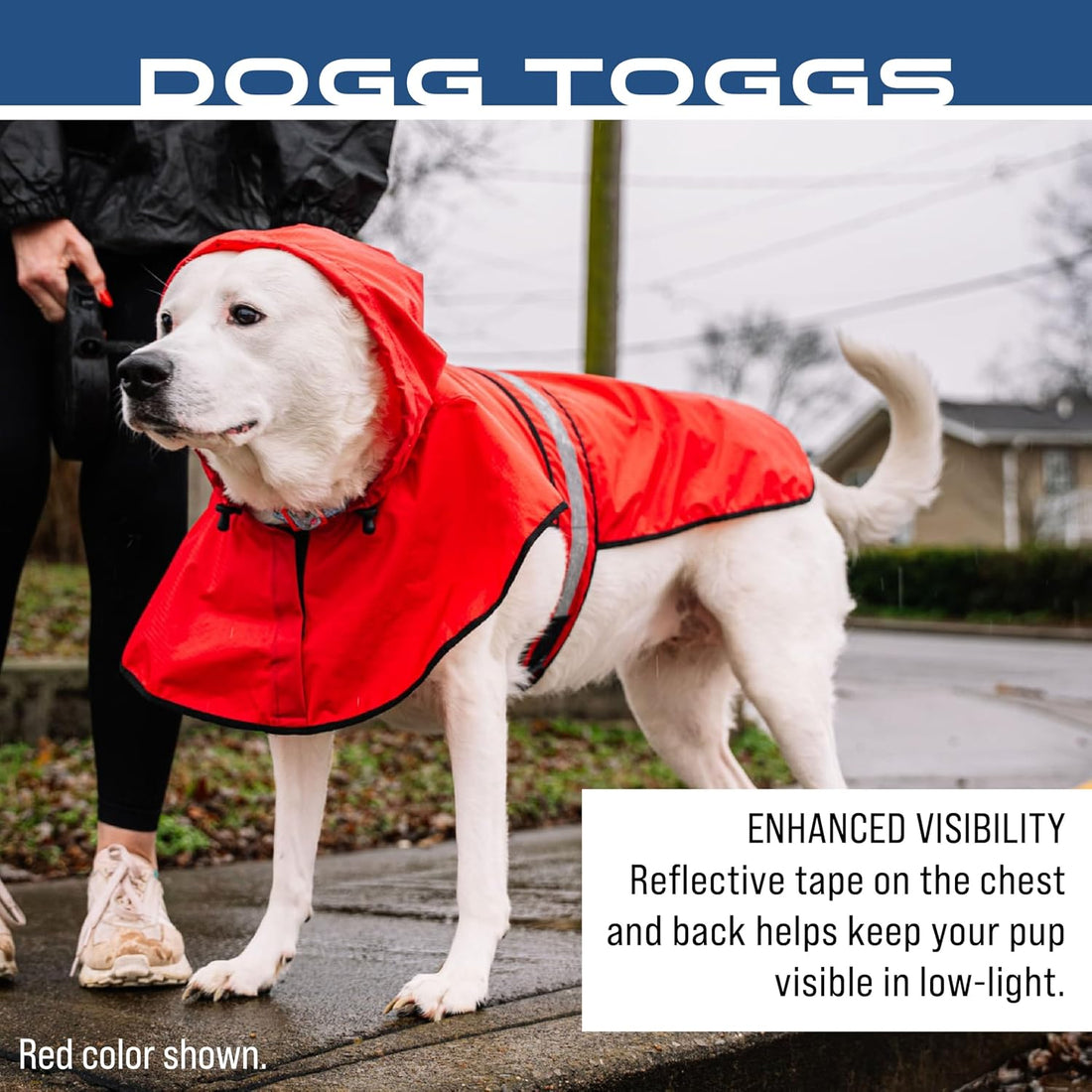 FROGG TOGGS Dogg Toggs Raincoat, Blue, Size LG