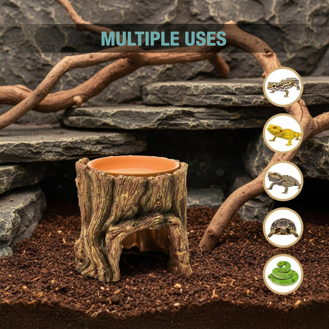 Cididu Reptile Hide Cave Resin