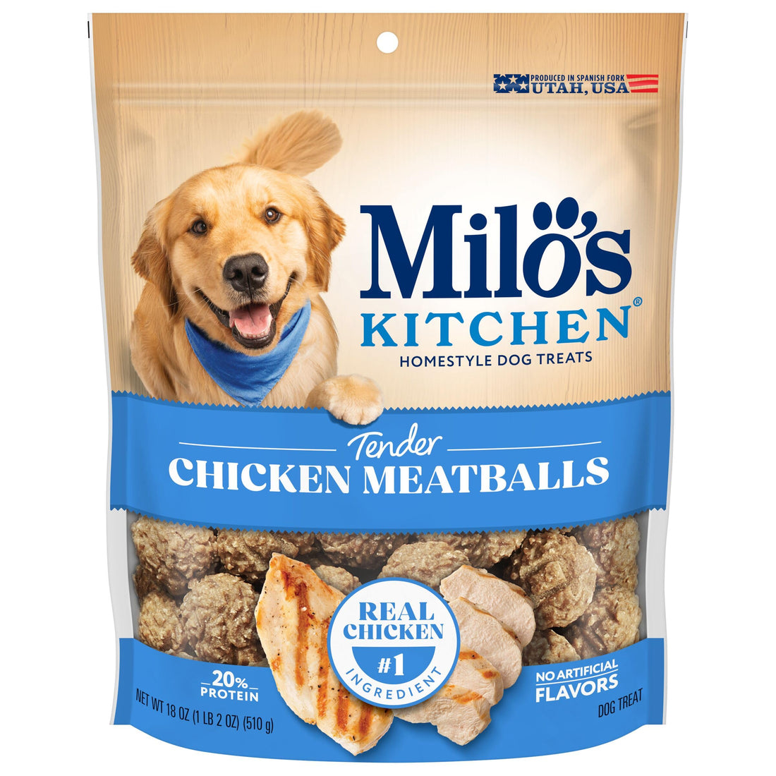 Milo's Kitchen Chicken Meatballs Dog Treats, 18-Ounce