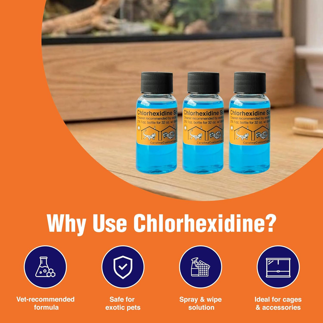 3 Refills of 32 oz Each, Chlorhexidine Solution 2%