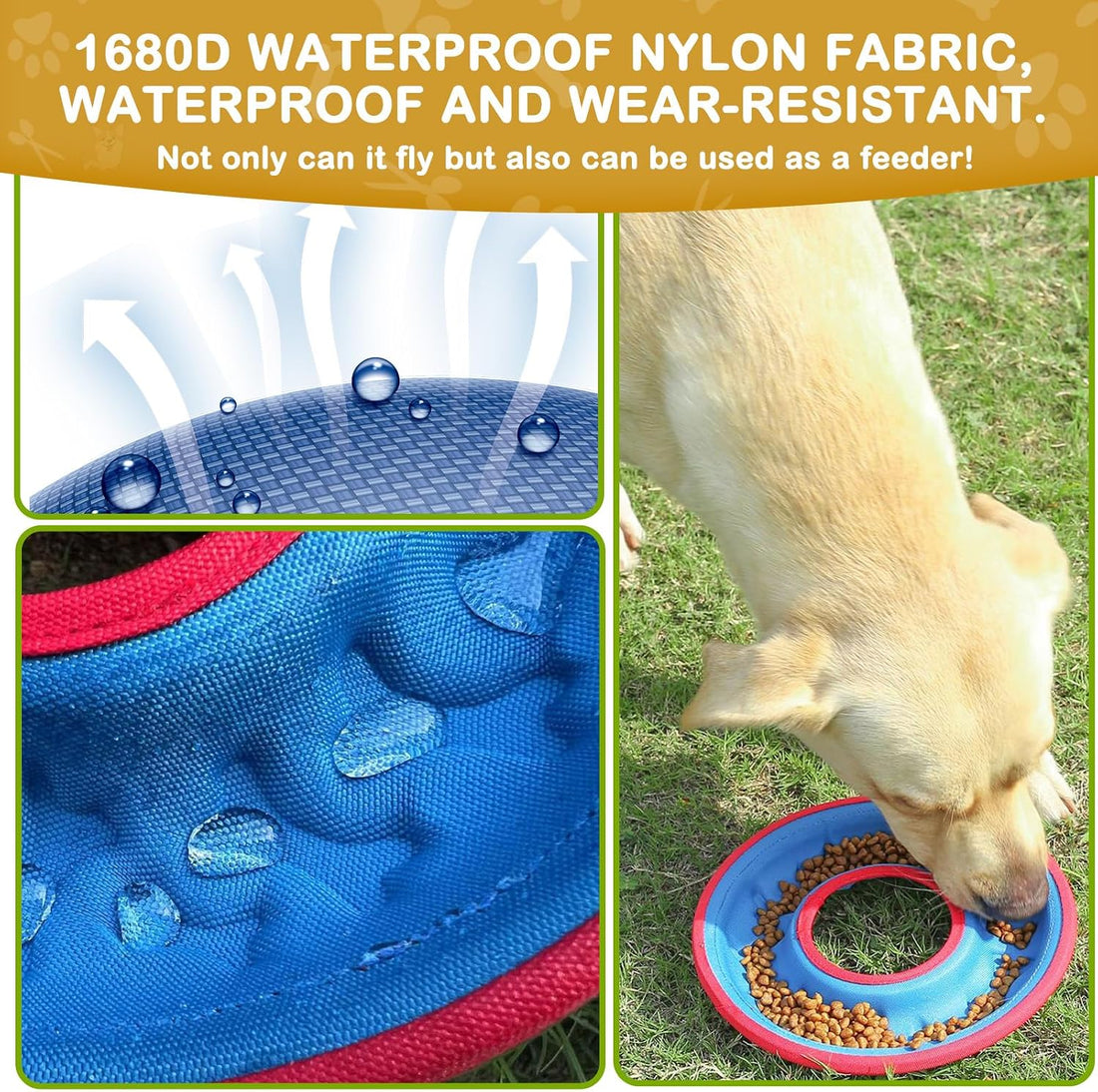 Dog Flying Disc, 9" Dog Flyer Toys for Medium/Large Dogs