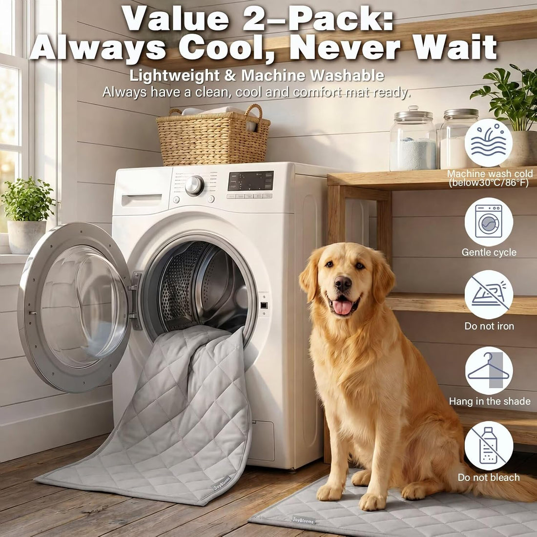 JoyBlooms 2Pack Cooling Mat for Dogs Cooling Pad for Dog Cooling Mat