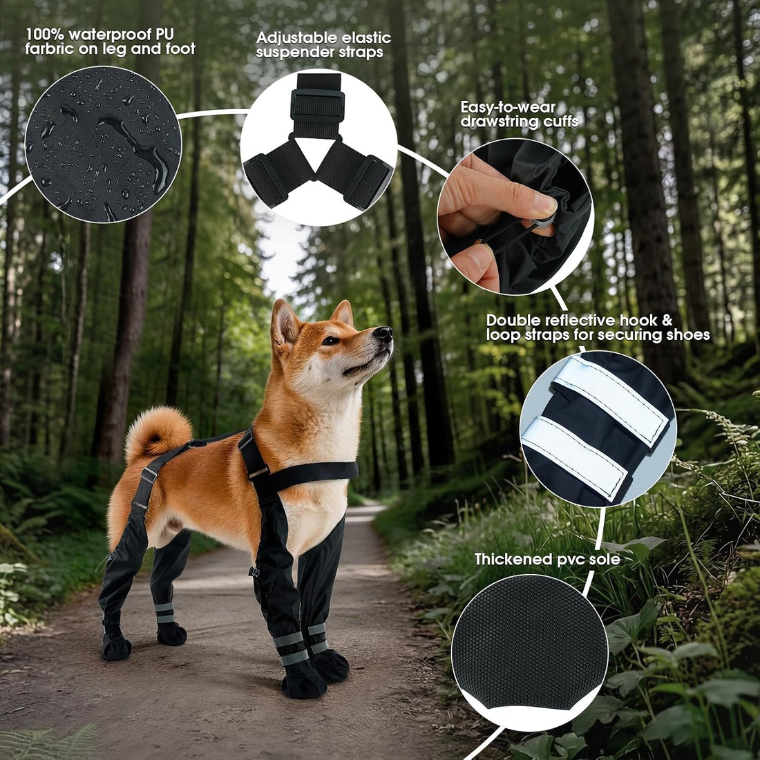 Dog Suspender Boots Waterproof