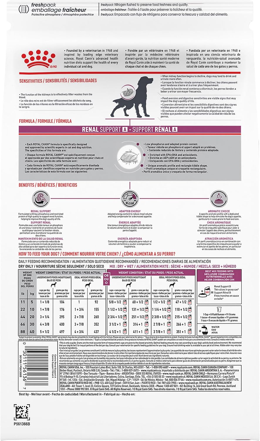ROYAL CANIN Veterinary Diet Canine Renal Support A Adult Dry Dog Food