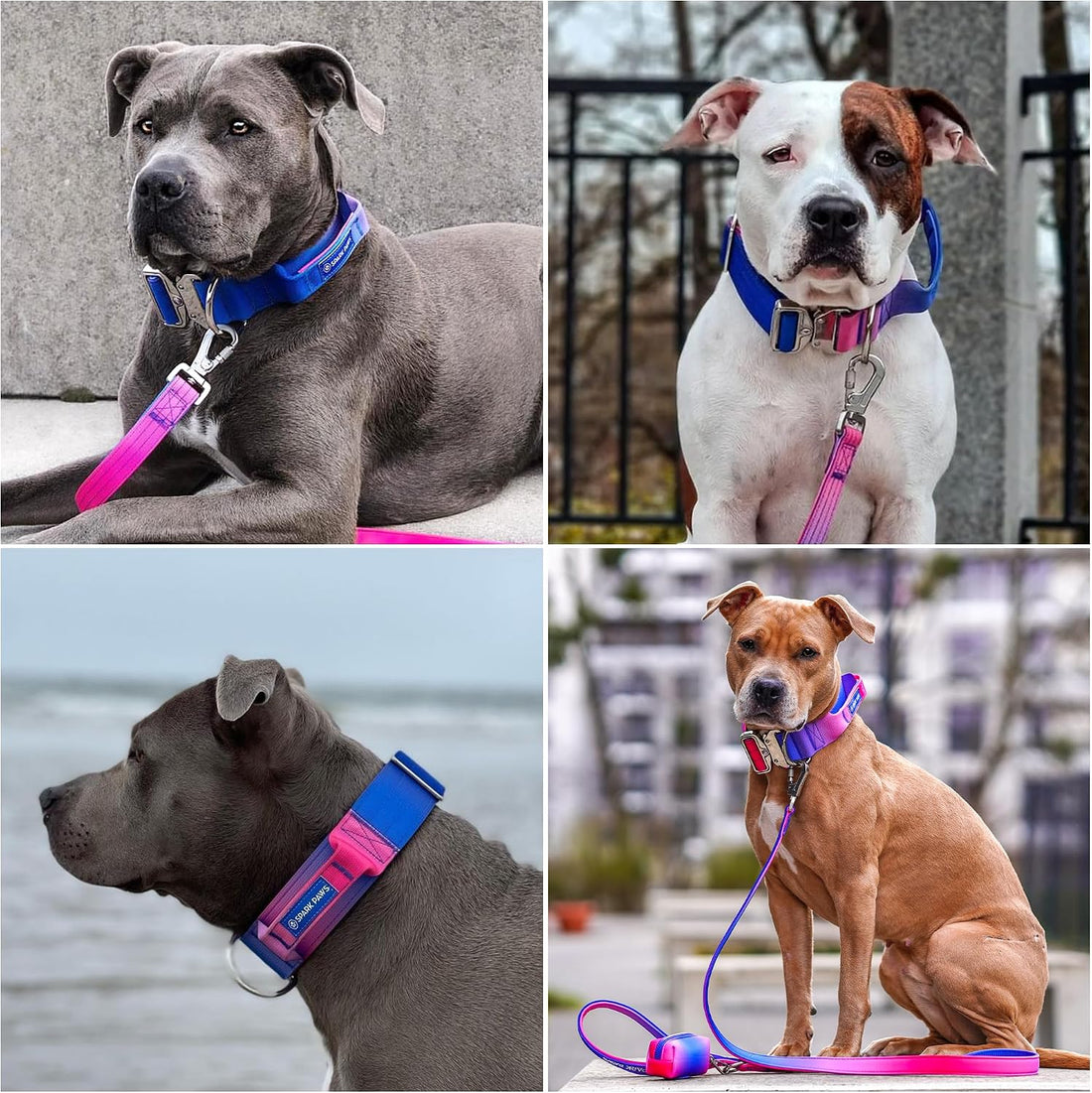 Spark Paws Tactical Large Dog Collar w/Handle - Thick & Wide