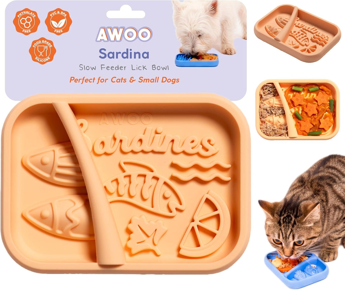 Sardina - Silicone Lick Mat + Slow Feeder for Cats & Small Dogs