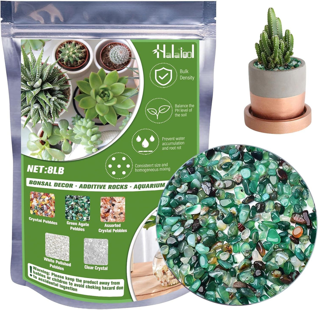 Halatool 2.2LB Green Agate Aquarium Gravel