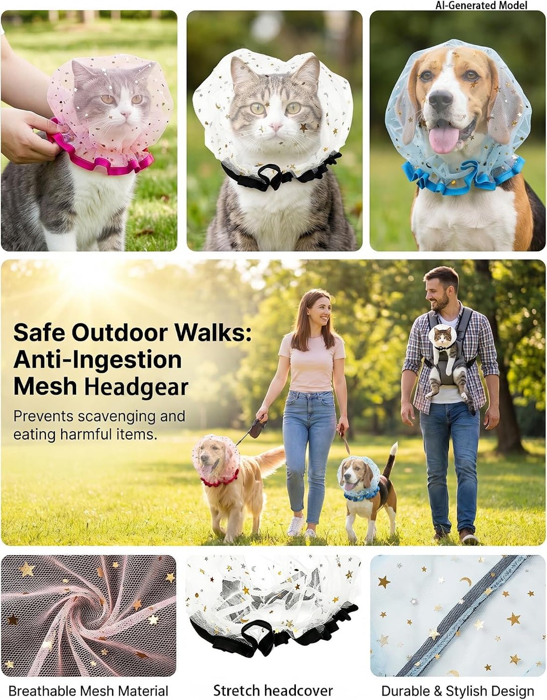 5 Ps Adjustable Mesh Dog Muzzle