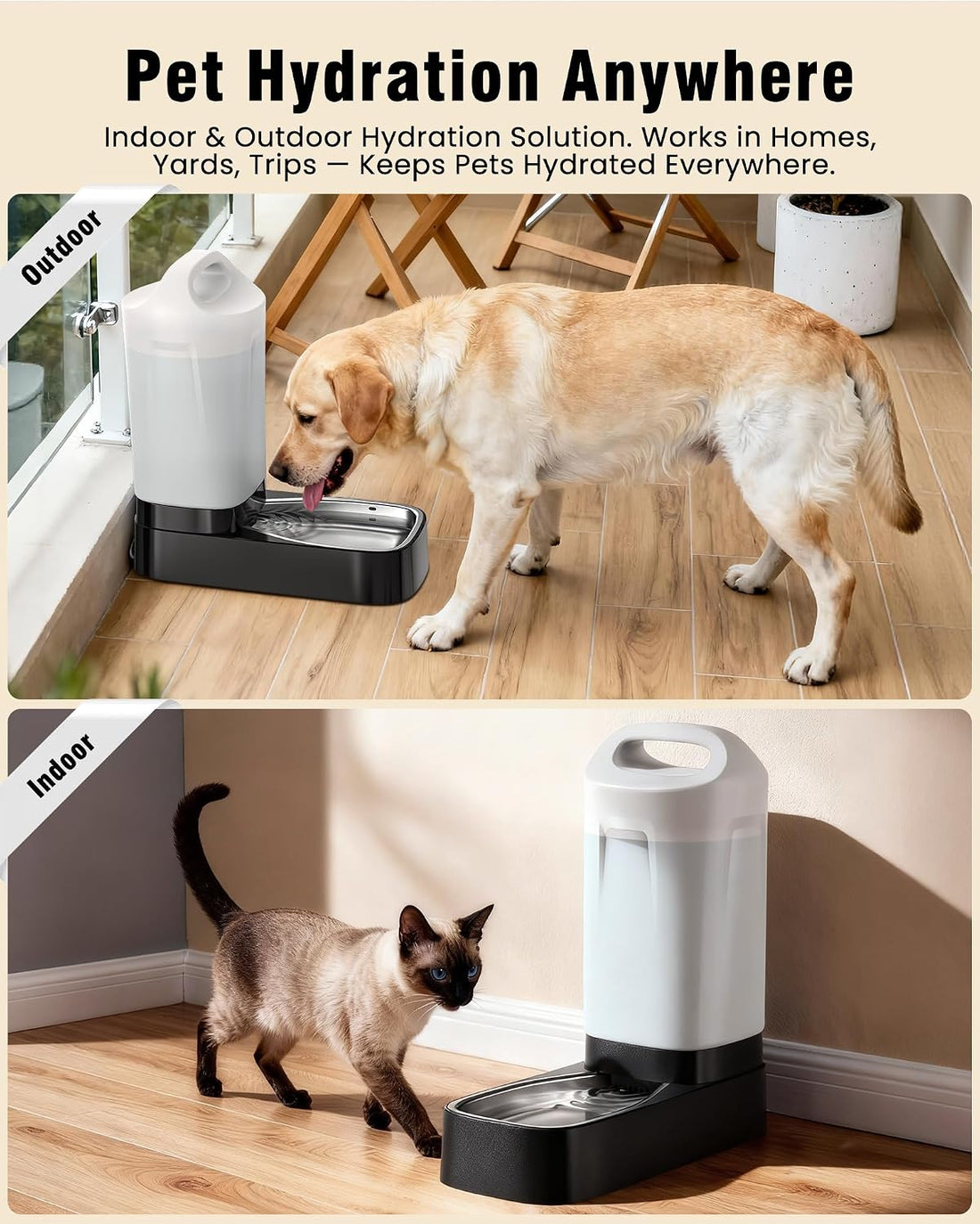 PETNF 2.4 Gallon Automatic Dog Water Bowl Dispenser with Filter