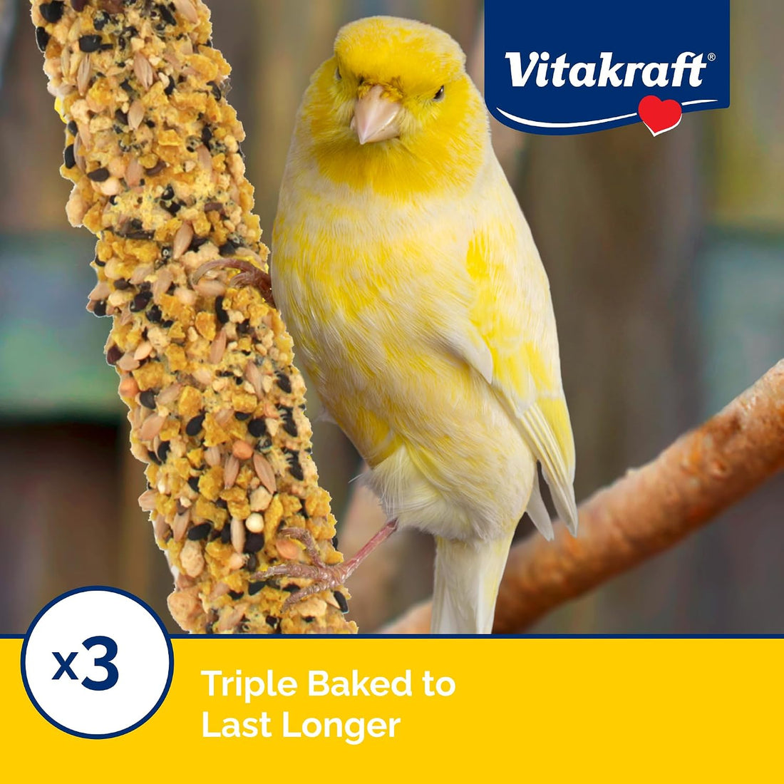 Vitakraft Crunch Sticks Parakeet Treats Egg and Honey Flavor 2 Pack