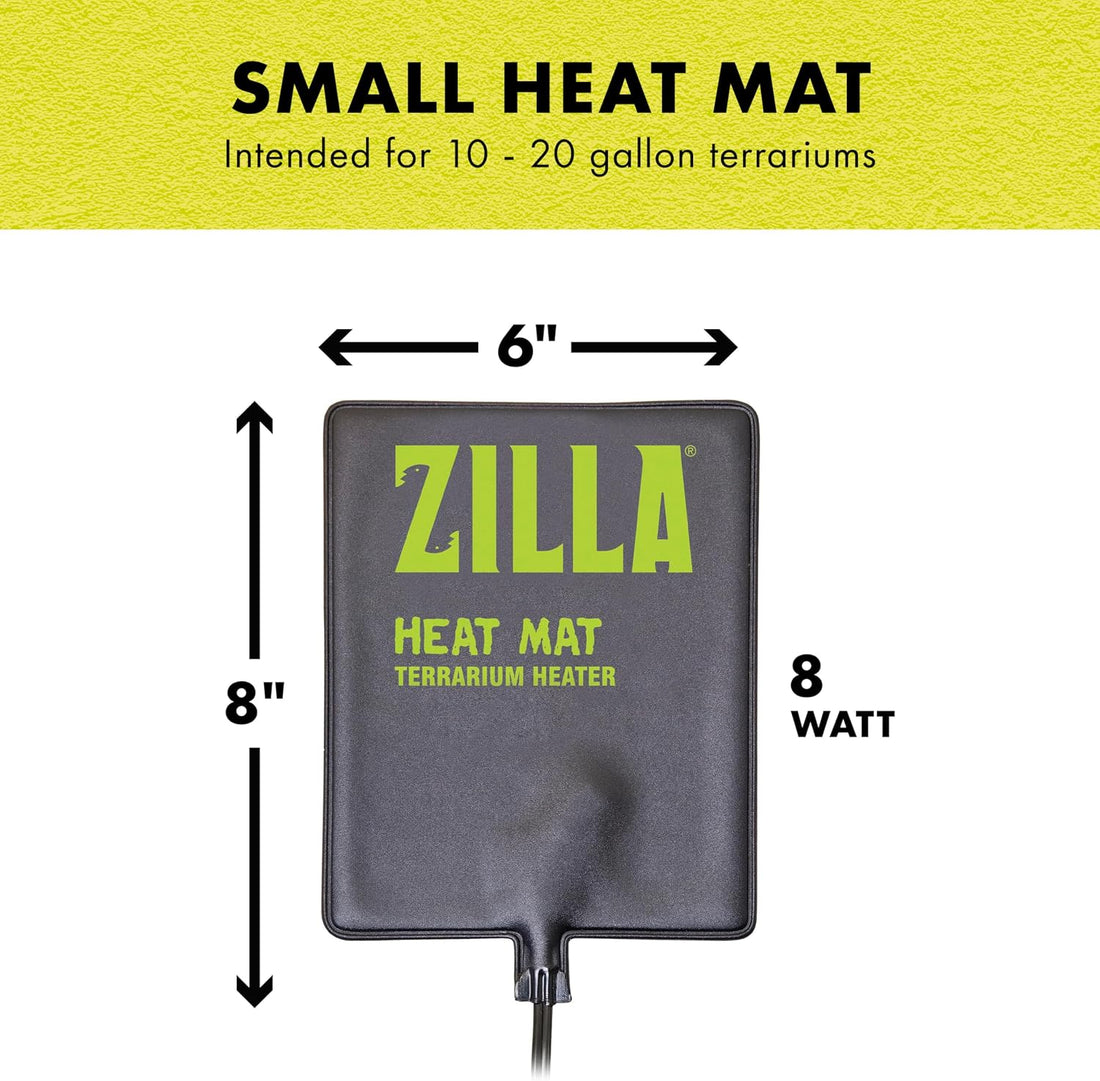 Zilla Heat Mat for Reptiles, Terrarium Heater, Small, 8 Watt