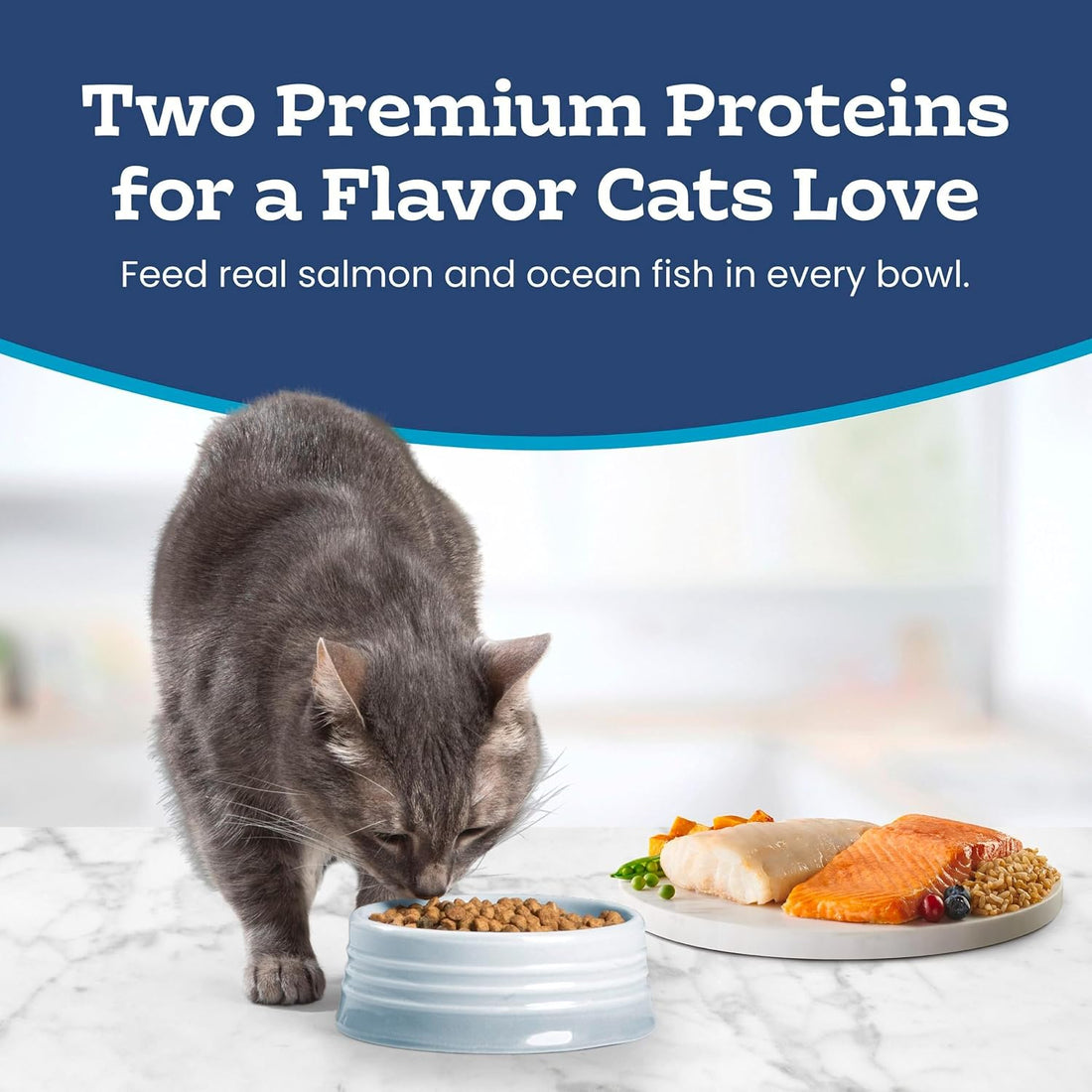 Blue Buffalo Tastefuls Salmon & Ocean Fish Multi-Protein Dry Cat Food