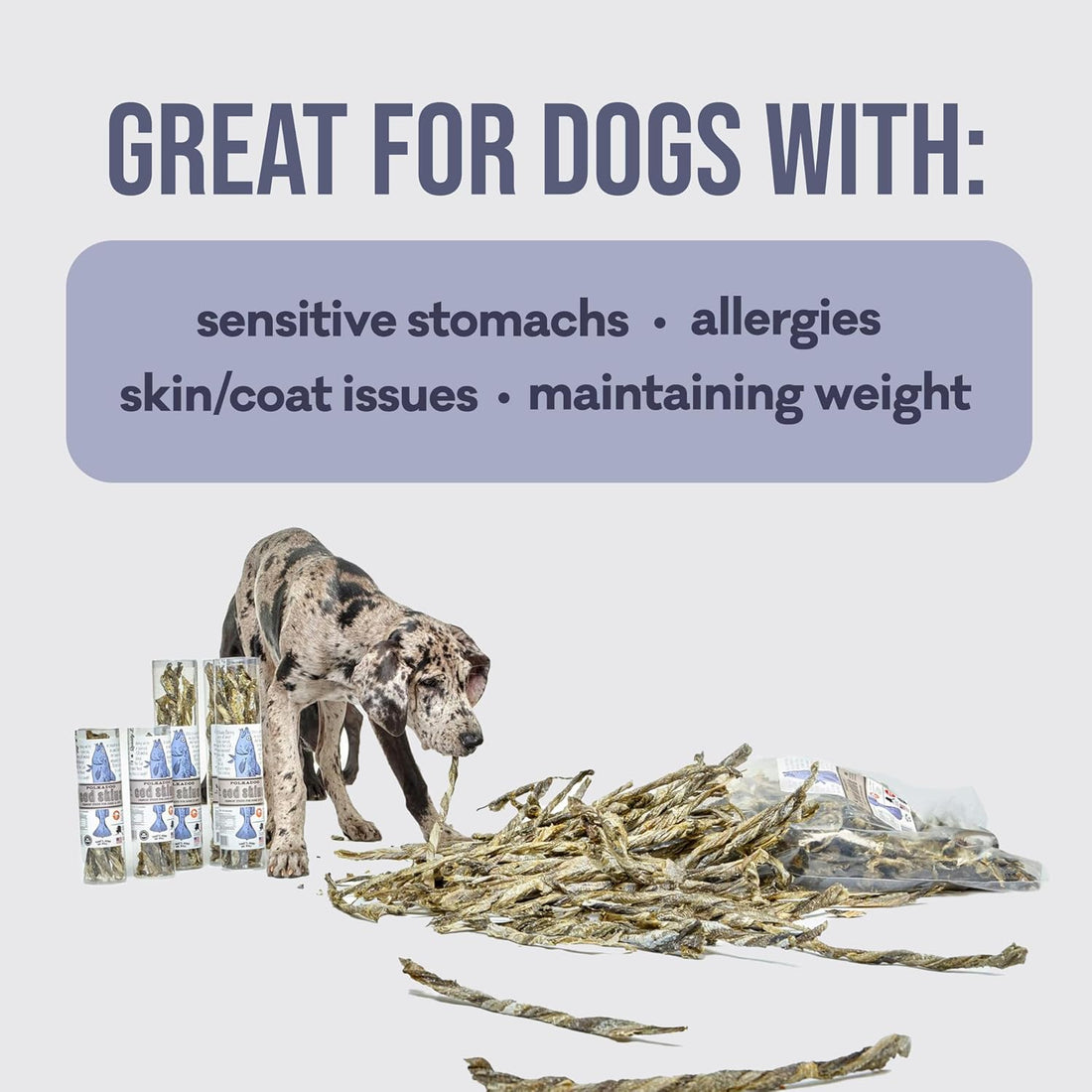 Polkadog Cod Skins for Dogs - Single Ingredient