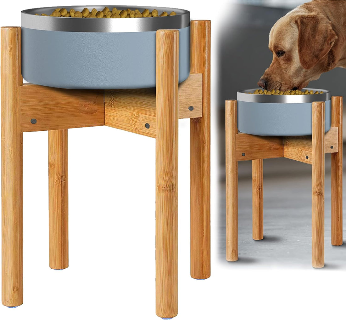 Dog Bowl Stand for Large Breed - Raise, Elevate Bowls to 14-inch High