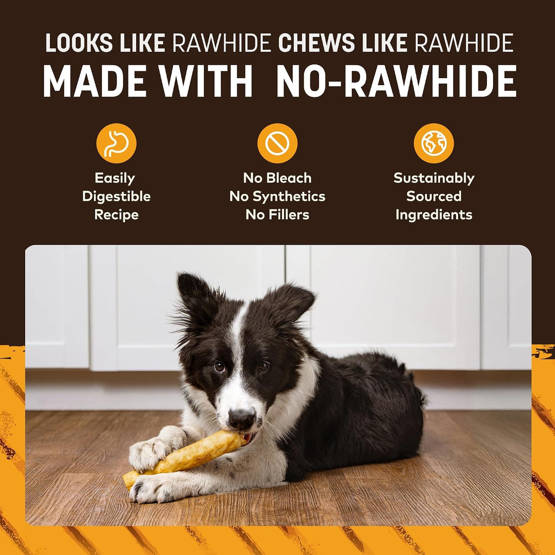 Earth Animal No Hide Dog Chews - Medium Rolls 3 Count