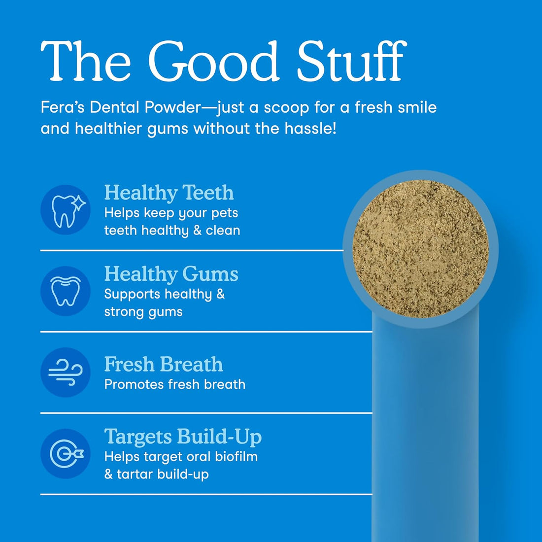 Fera Pets Cat & Dog Fresh Breath Dental Support Powder, 60 Scoops