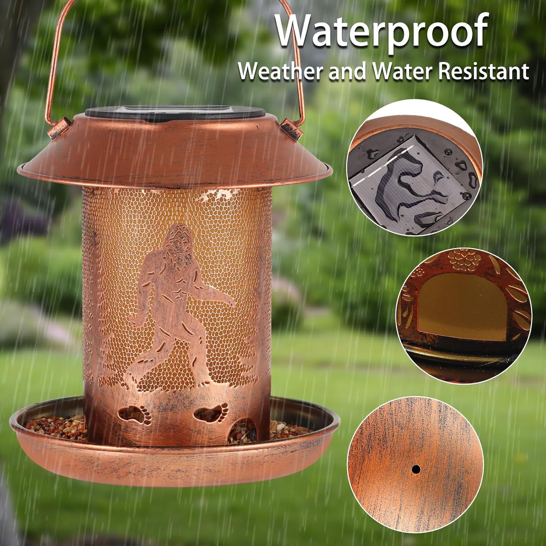 Bigfoot Bird Feeders for Outdoor Solar Lantern Outdoor Waterproof