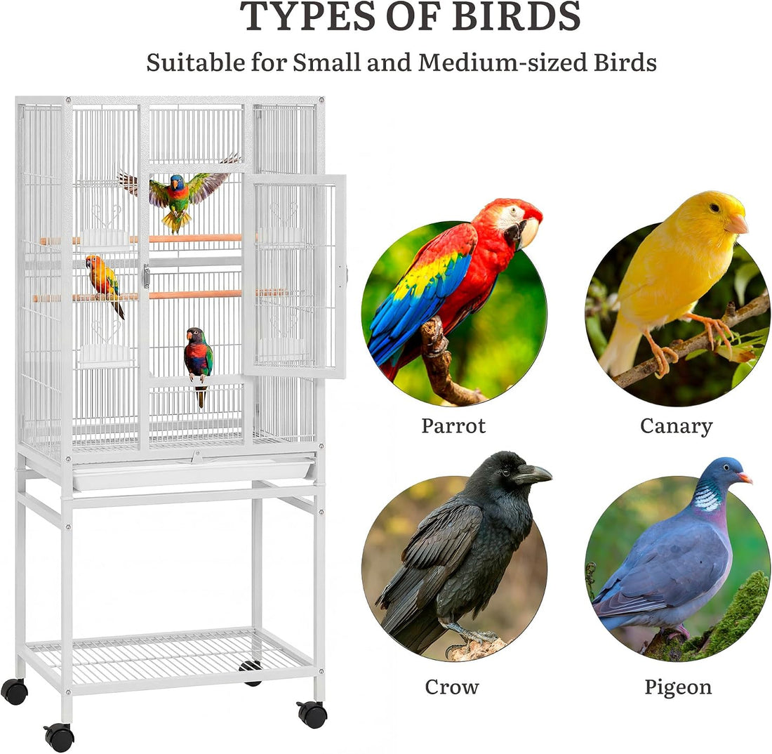 YITAHOME 53.9 inches Metal Bird Cage for Parakeets