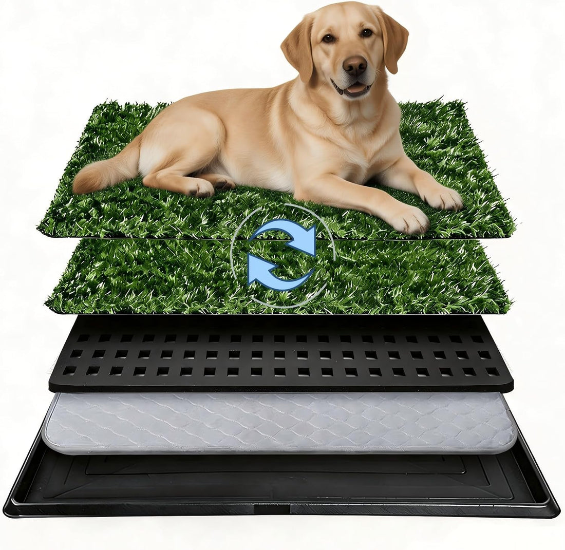 Dog Grass Pad with Tray,23.6"x35" Dog Litter Box,Artificial Turf