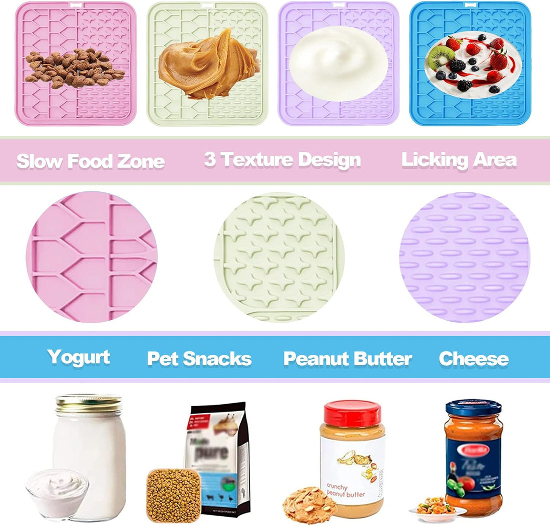 Bikabpet Lick Mat for Dogs and Cats,Cat Licking Pad with Suction Cups