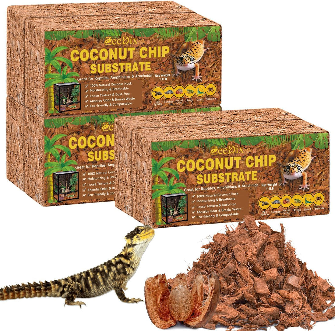 ZeeDix 10LBS Coconut Husk Chip Substrate for Reptiles