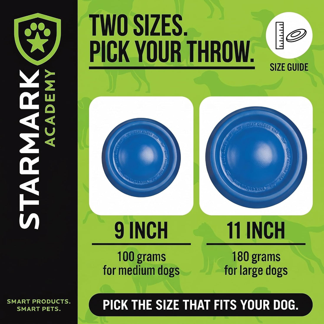 Starmark Easy Glide DuraFoam Flying Disc Dog Toy, Color Varies 11"