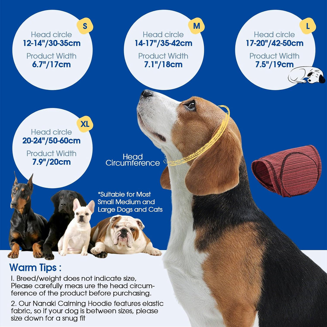 Nanaki Stretchy Dog Ear Covers for Bath Grooming with Padding