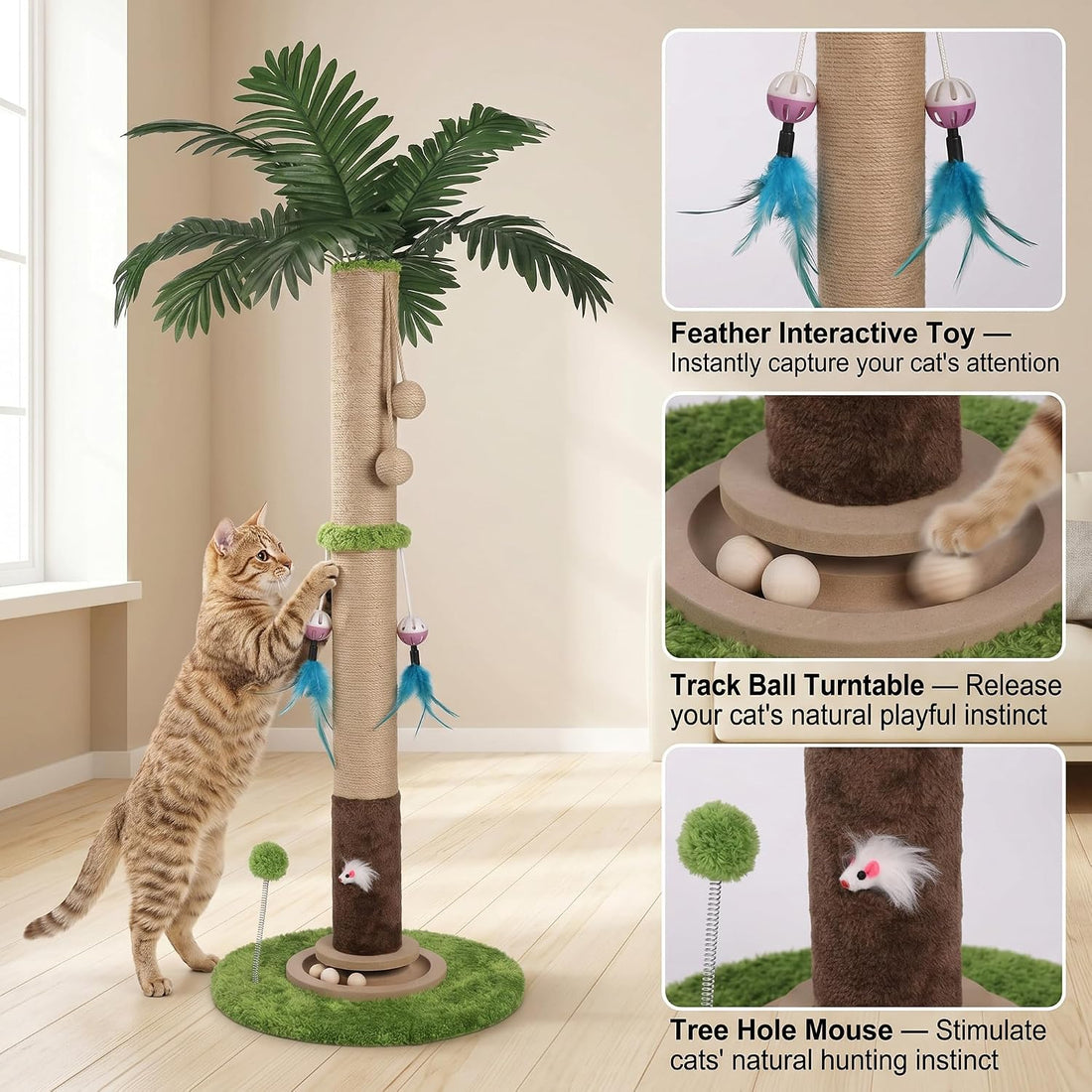 Cat Scratching Post for Indoor Cat Adult