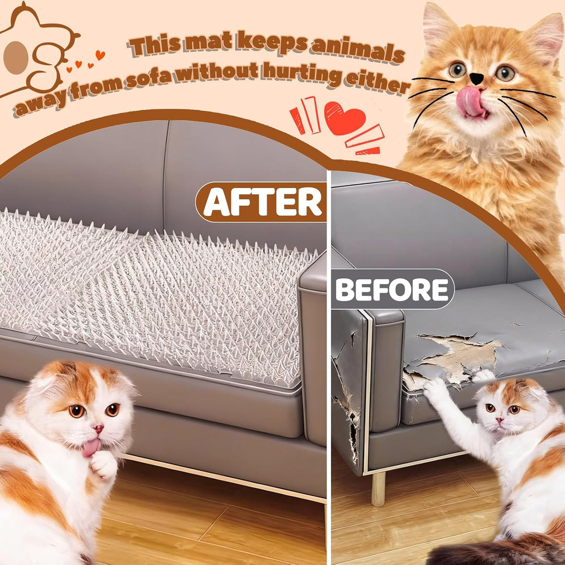 12Pack 16 x 13 in Scat Mat for Cats, Cat Repellent Mat with Spikes