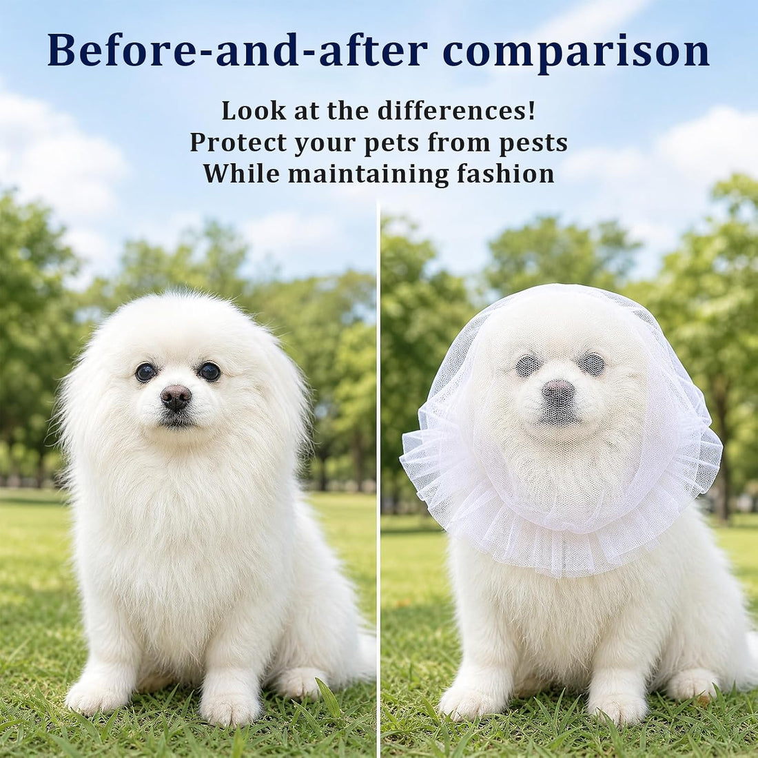 2 Pcs Dog Face Mesh Net, Anti Eating Pet Headgear for Small Medium