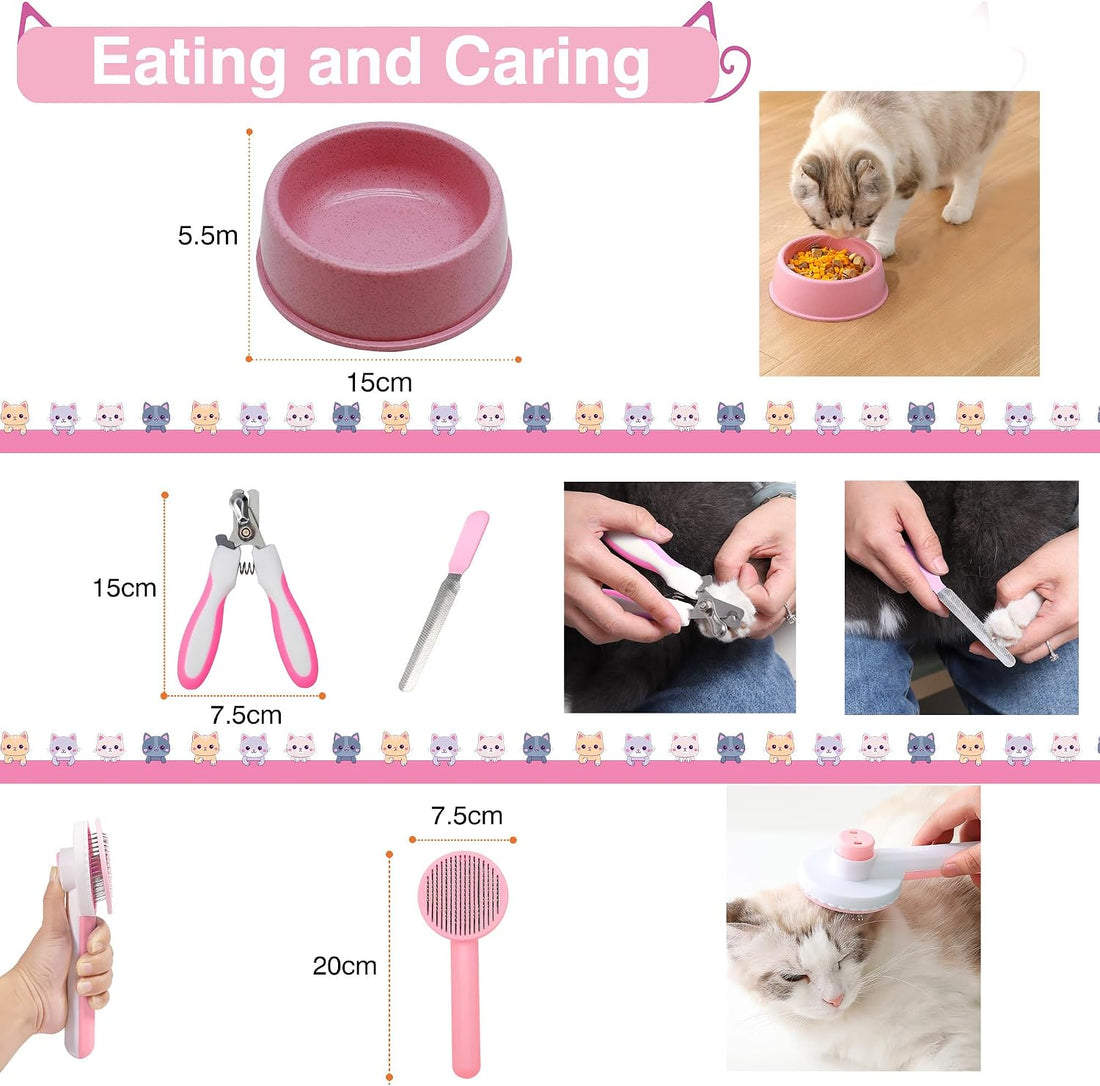 BERXOL 47PCS Kitten Essentials Starter Kit