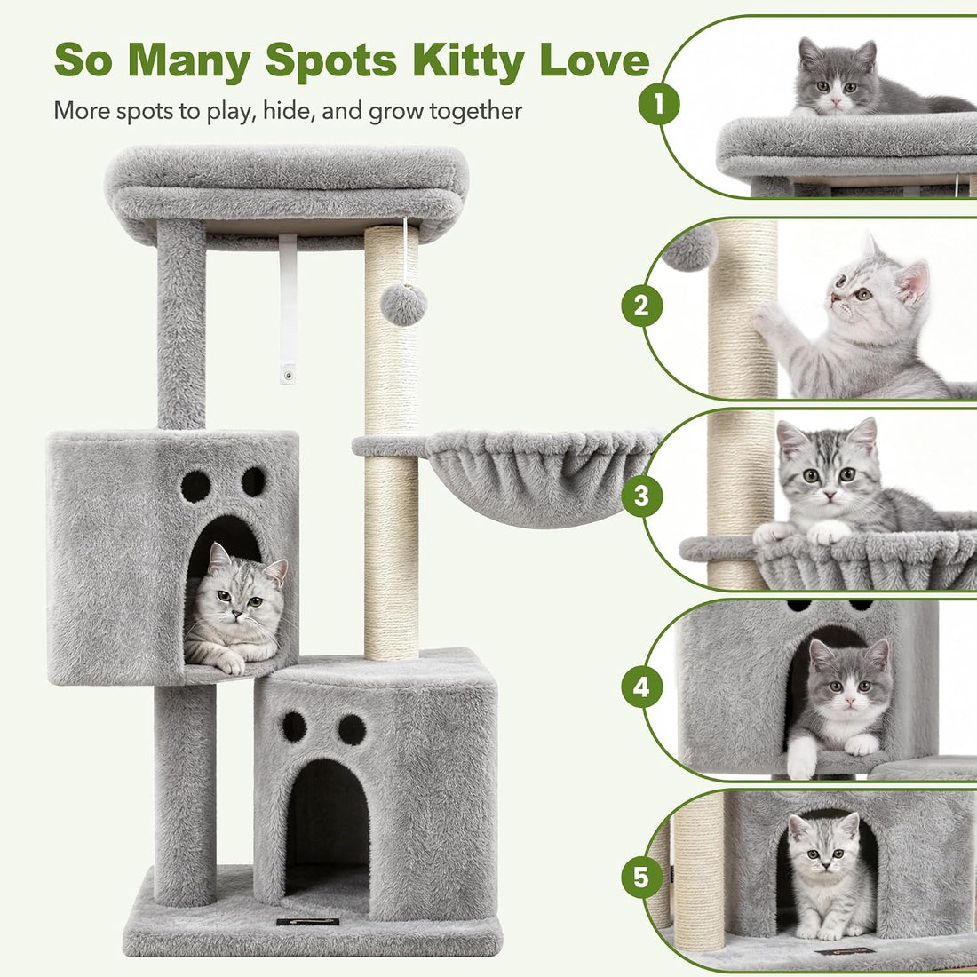 Small Cat Tree Tower for Indoor Cats