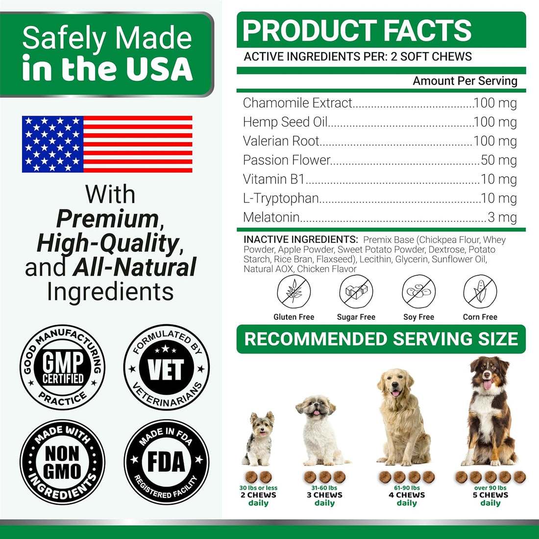 Advanced Calming Chews for Dogs - Hemp Dog Calming Chews
