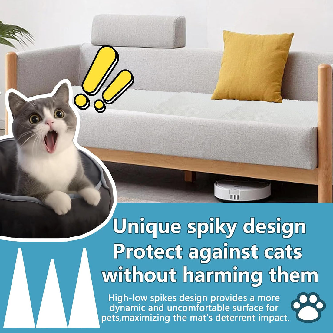 KOKMEYA 24 Pack Scat Mat for Cats