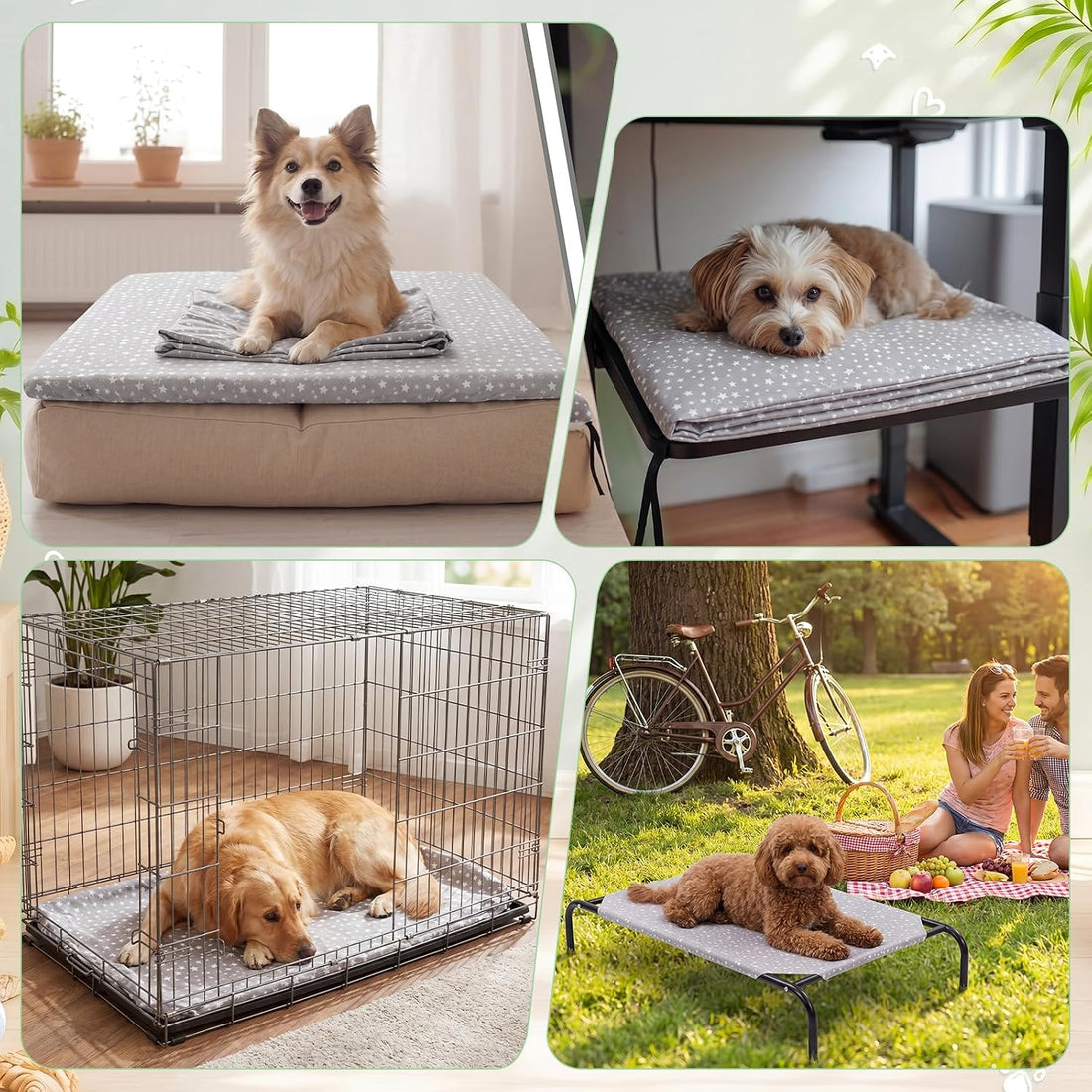 Dog Bed Cot Pad for Elevated Dogs Cot & Crate 40x28 Inch, Only Cover