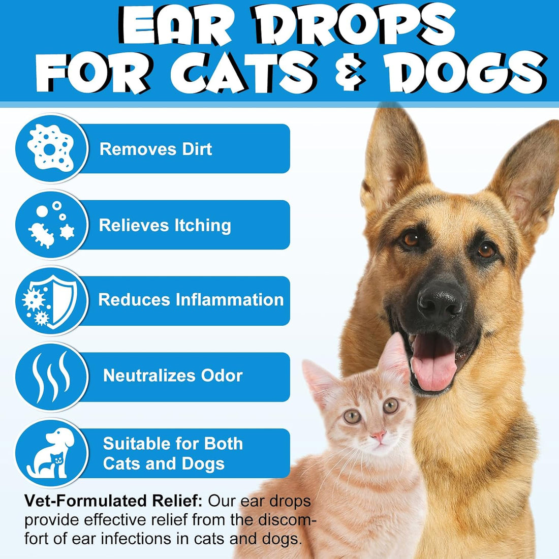 bnHUlMXw Ear Infection Treatment Drops for Dogs and Cats,with 1%