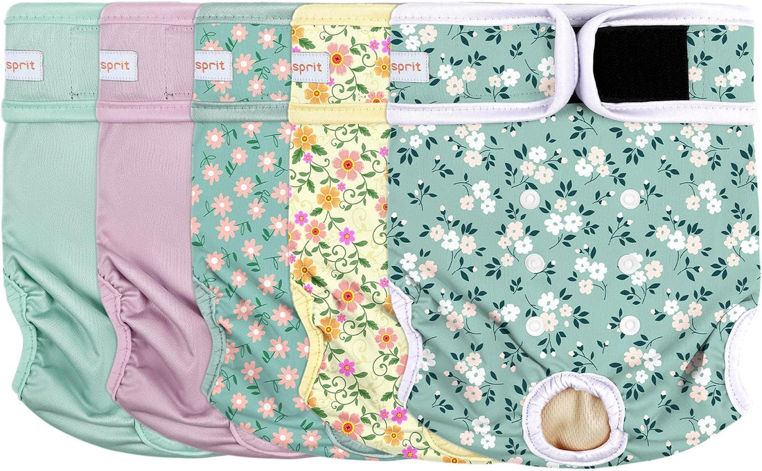 Langsprit Female Dog Diapers for Doggie Puppy,Reusable Dog Period