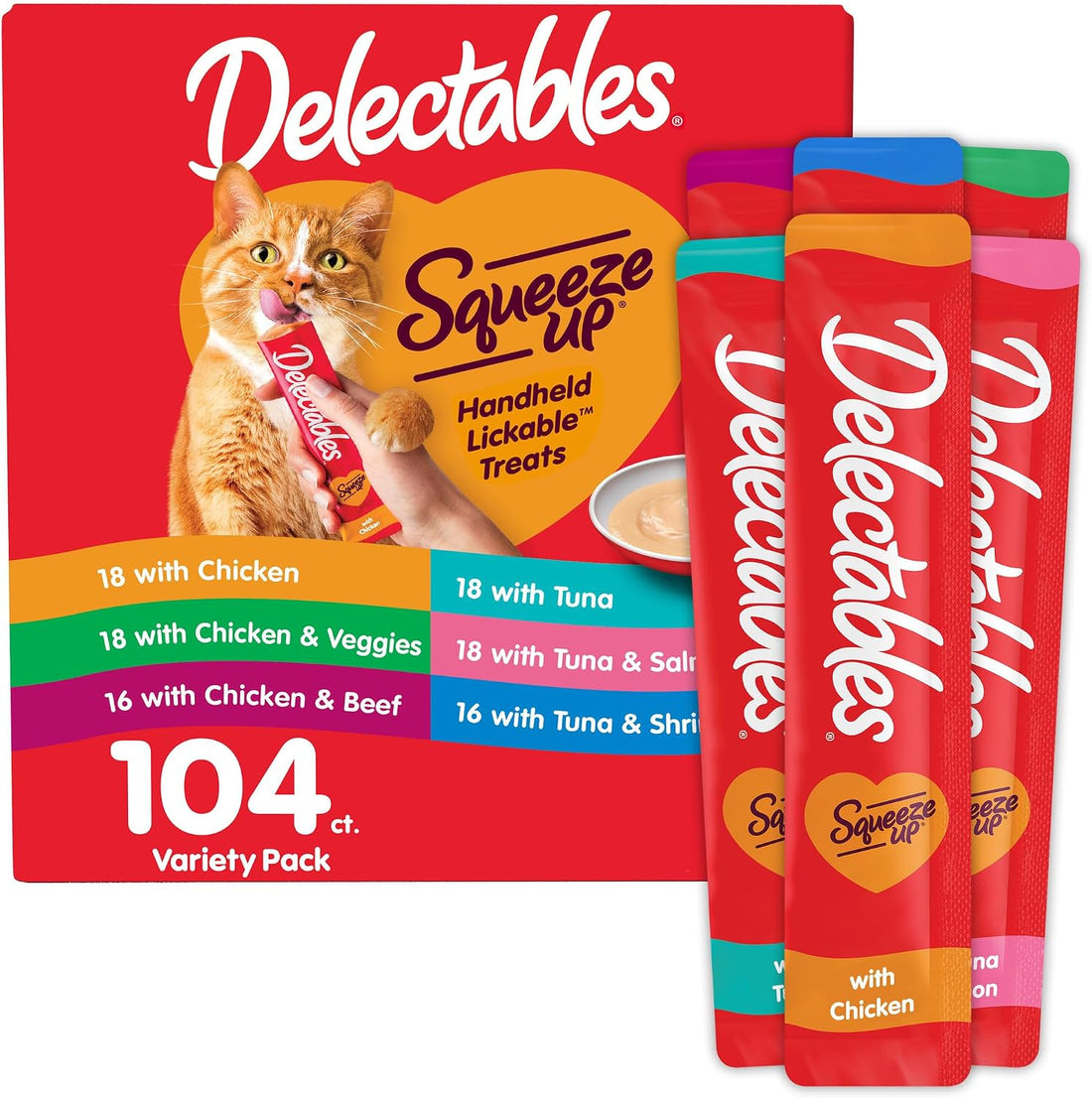 Delectables Squeeze Up Variety Pack, Creamy Squeezable Puree