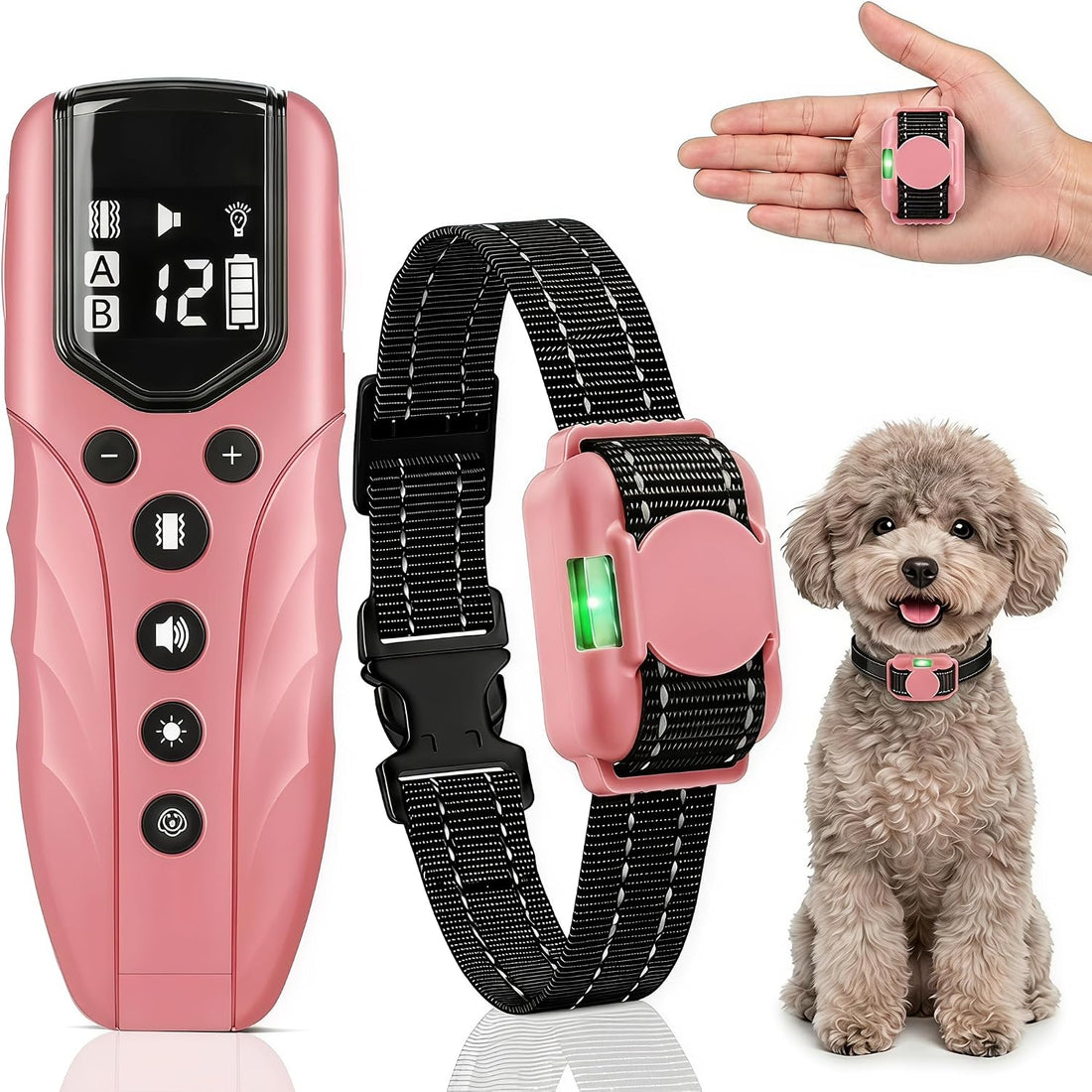 Lightest No Shock Dog Training Collar with 2000ft Remote,Tiniest