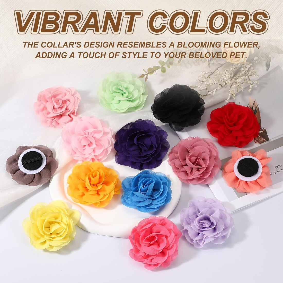Dog Collar Flowers Pet Flower Charms