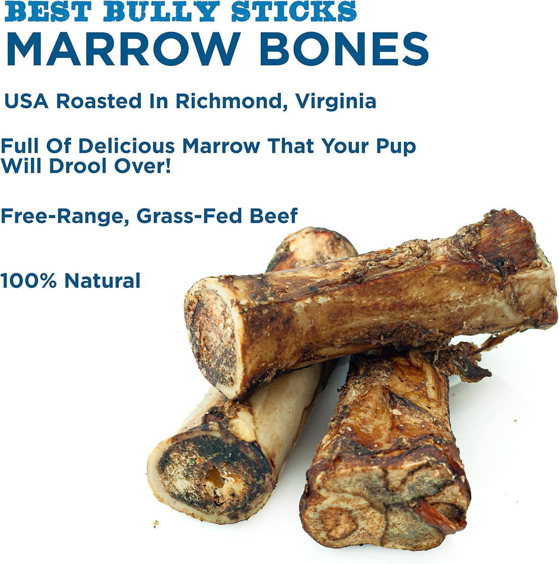 Best Bully Sticks Marrow Bones for Dogs, Large, 3 Count