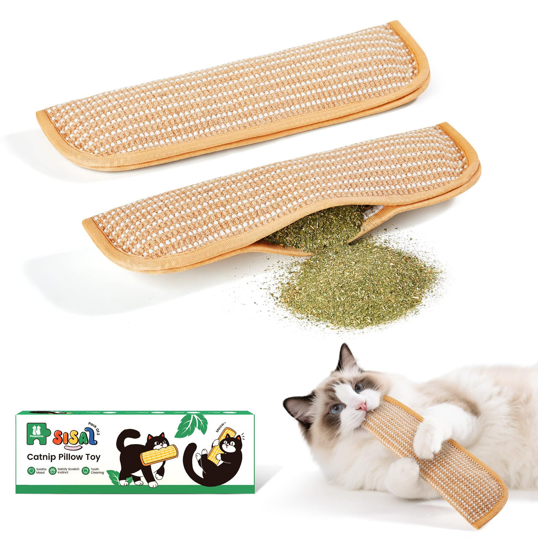 Potaroma Cat Toys Pack of 2 with 6000mg A+ Organic Catnip