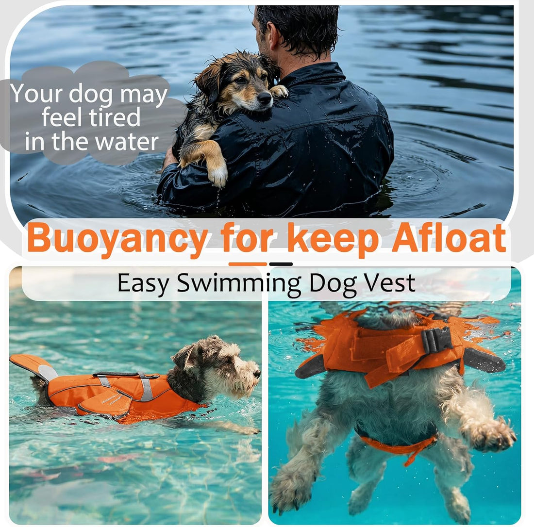 DENTRUN Dog Life Jacket for Swimming Boating