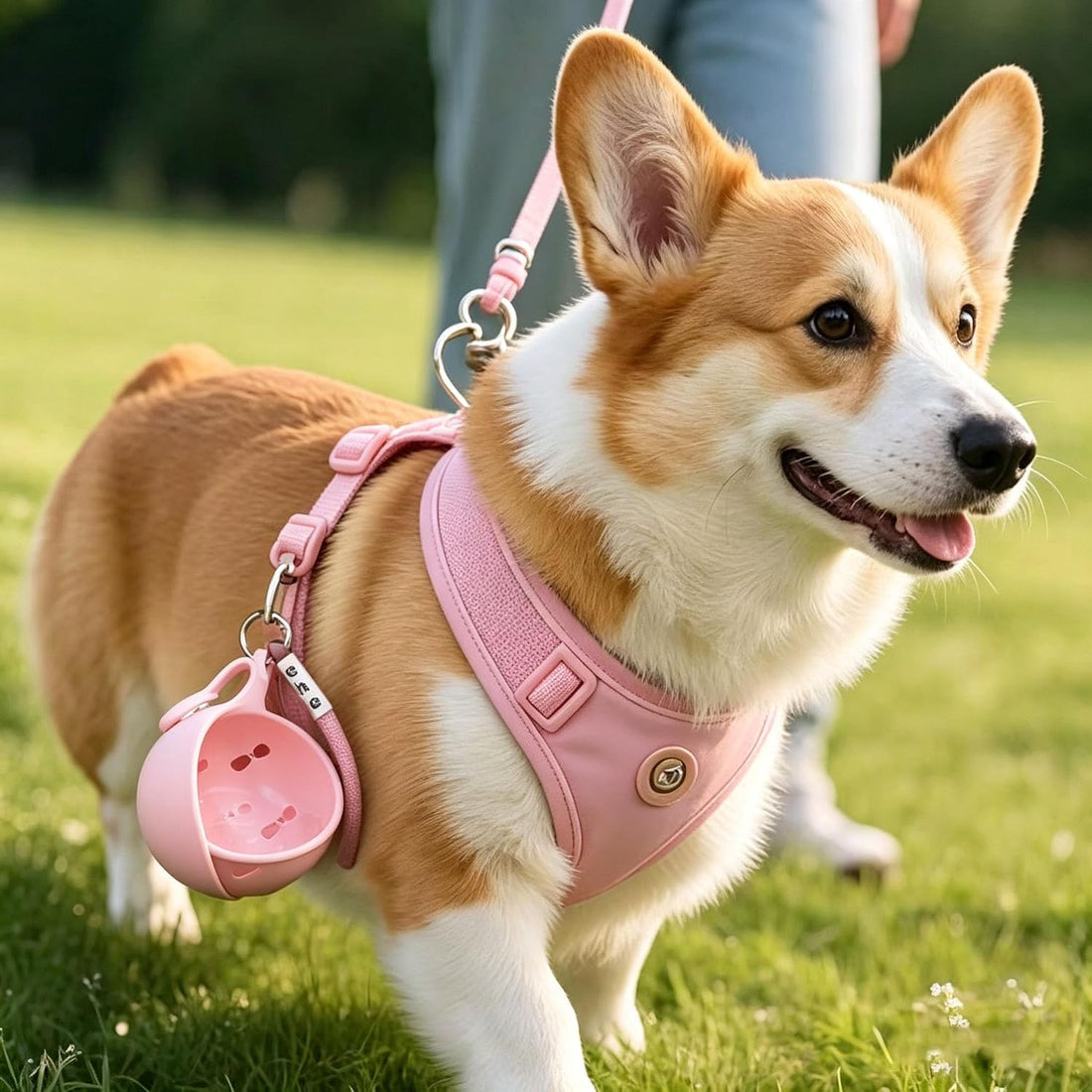 Portable Dog Water Bottle, 304 Stainless Steel Foldable Pet Water Cup