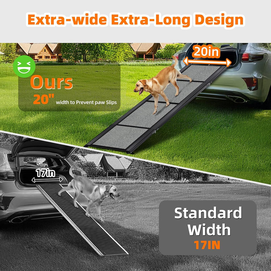 Dog Ramp for Car ๐๐โ๐ฑ๐๐โ Large Folding Pet Stair Ramps for Truck, SUV