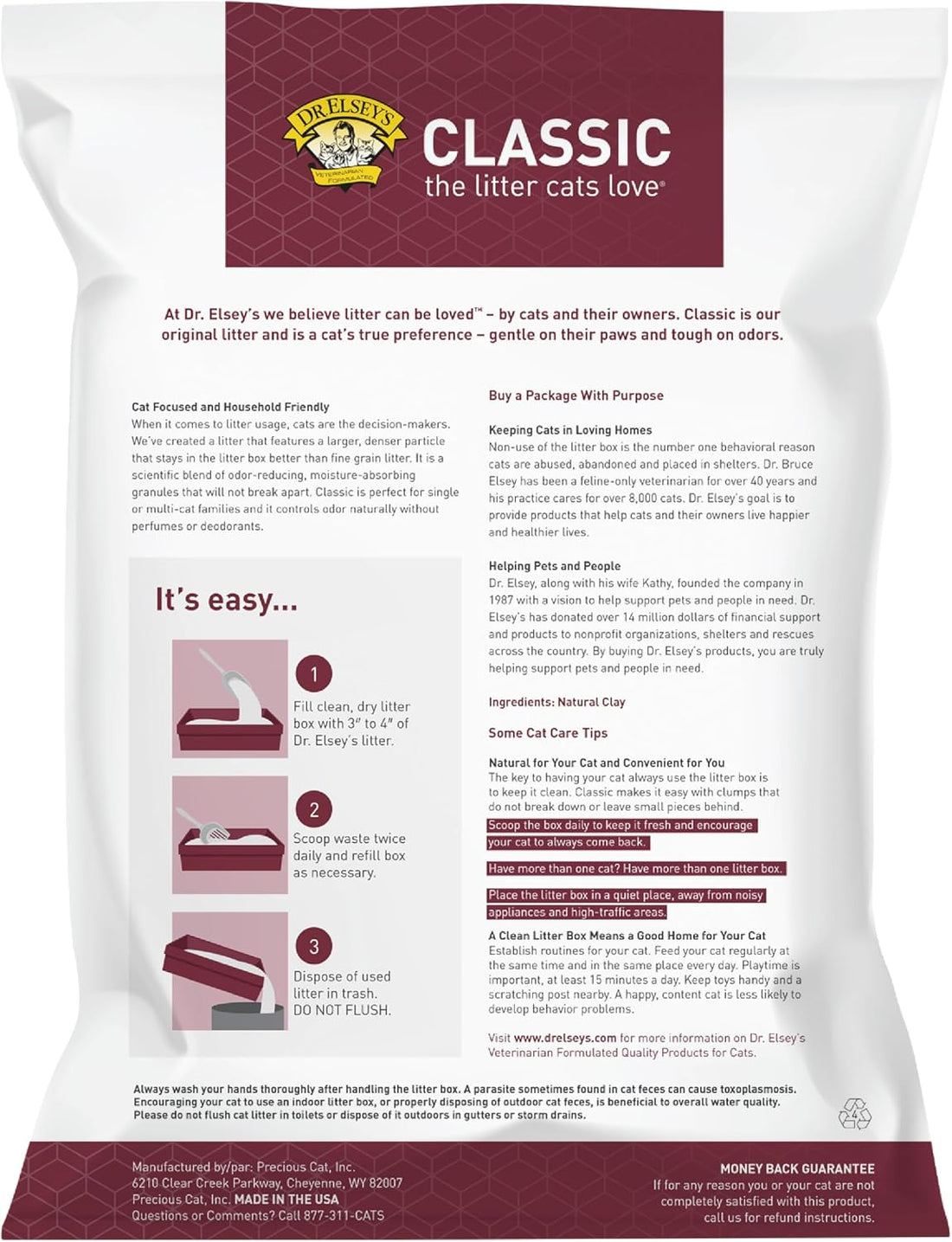 Precious Cat Classic Premium Clumping Cat Litter, 40 lb Bag