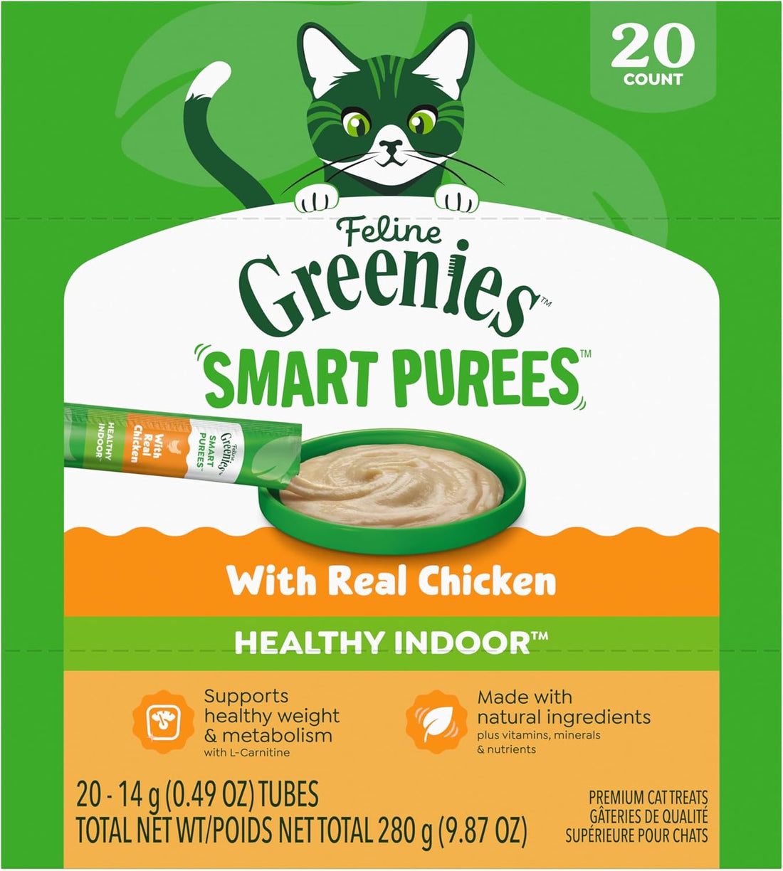 Greenies Feline Smart Purees Lickable Cat Treats