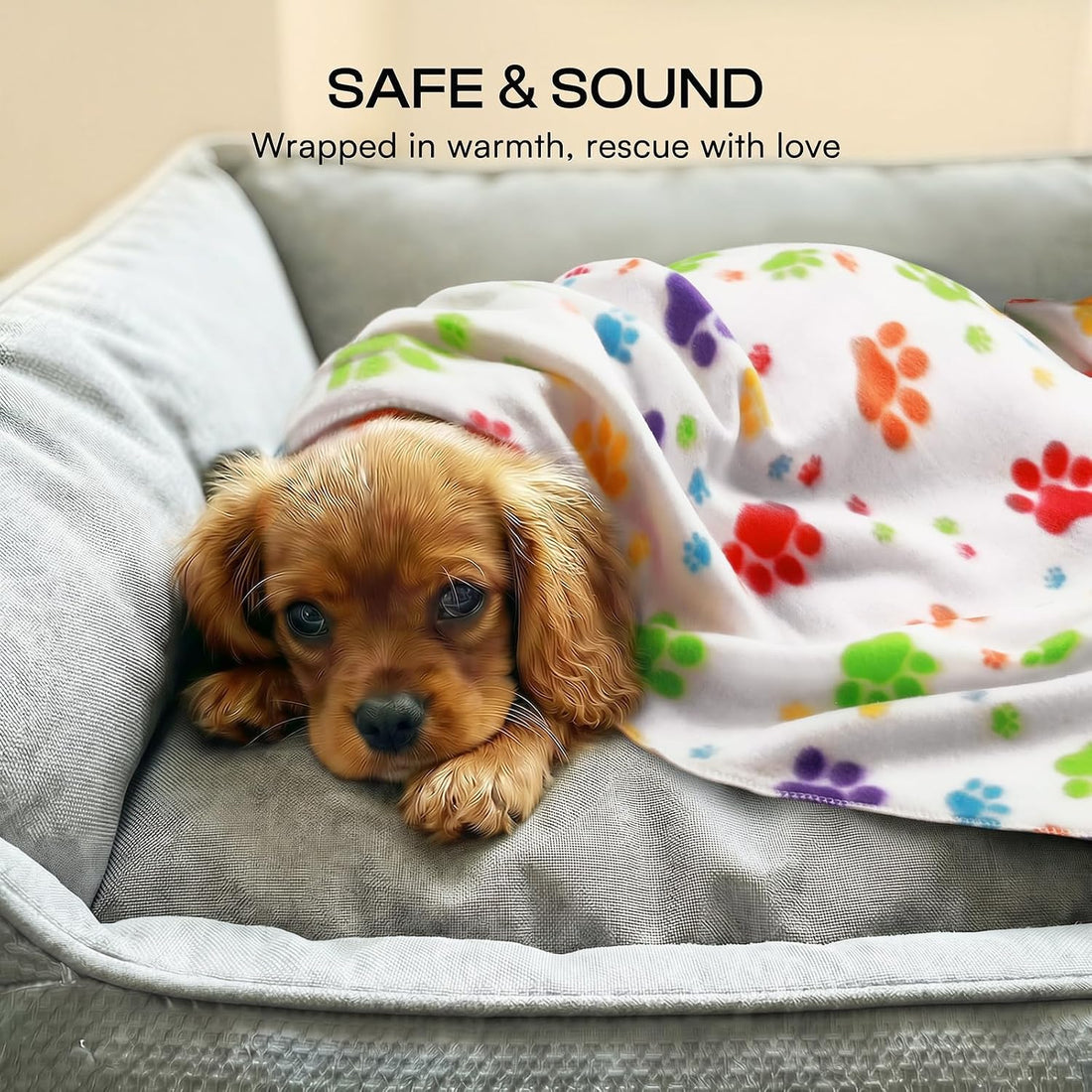 LINENLUX Fleece Dog Blankets 6-Pack