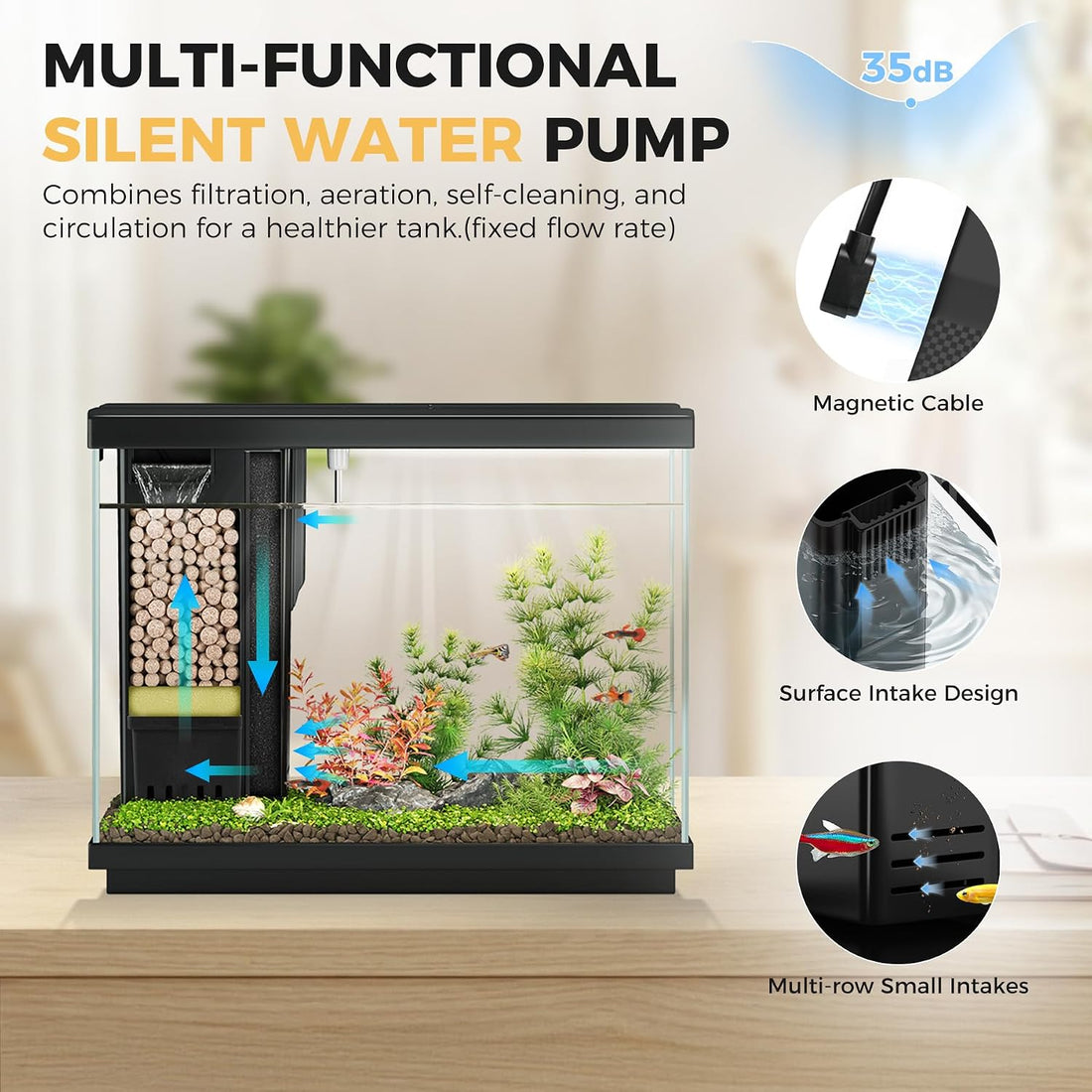 2.2 Gallon Small Fish Tank, Betta Fish Aquariums